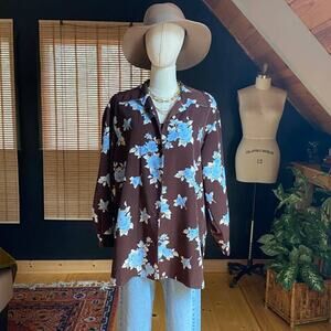 Vintage Floral Rose Blouse